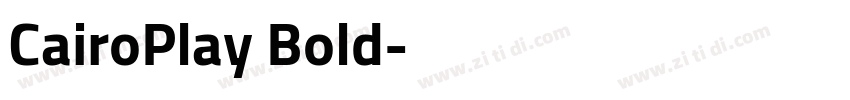 CairoPlay Bold字体转换